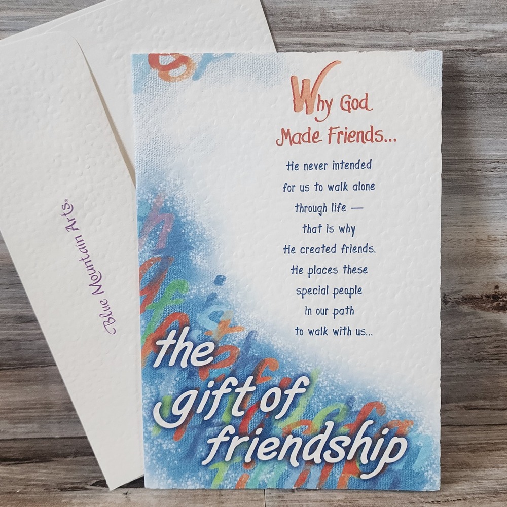 Blue Mountain Arts Friendship Greeting Card Why God Made Friends Vickie Worsham